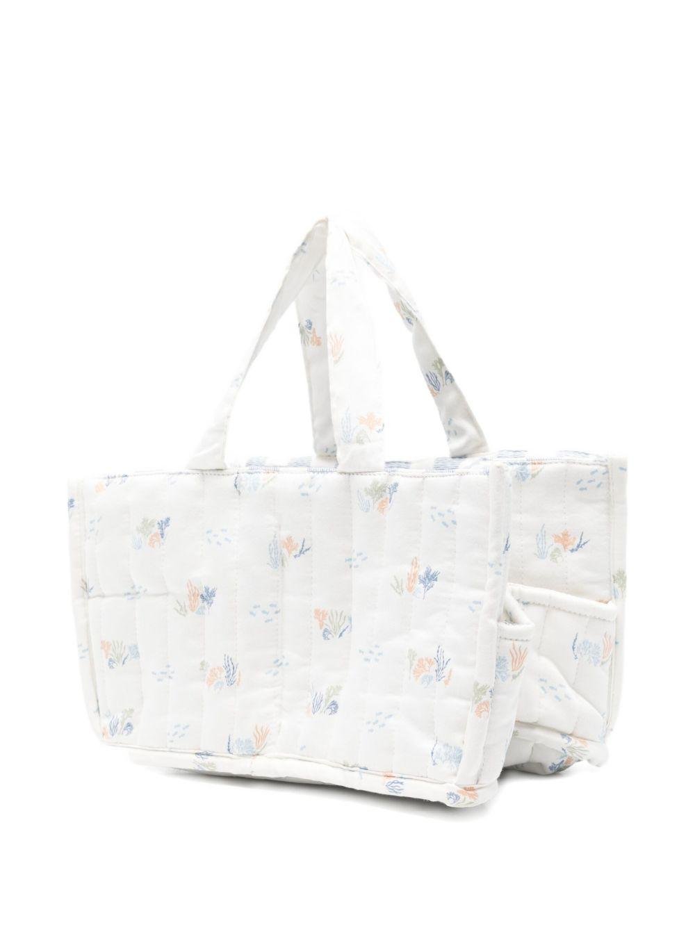 Borsa fasciatoio per neonati Avery Row bianco trapuntata con stampa grafica - Rubino Kids