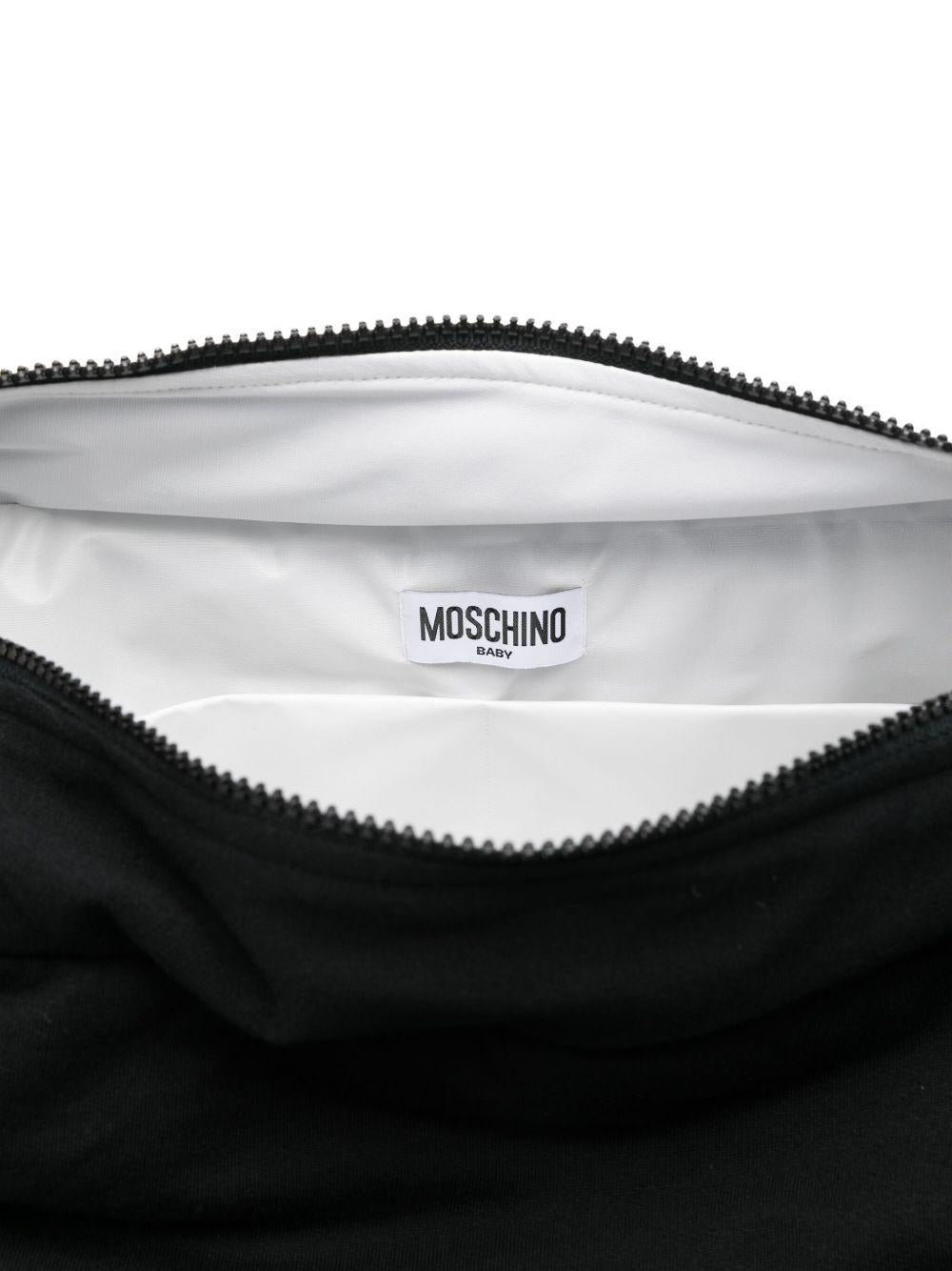 Borsa fasciatoio per neonati Moschino Kds nero con stampa Teddy Bear - Rubino Kids