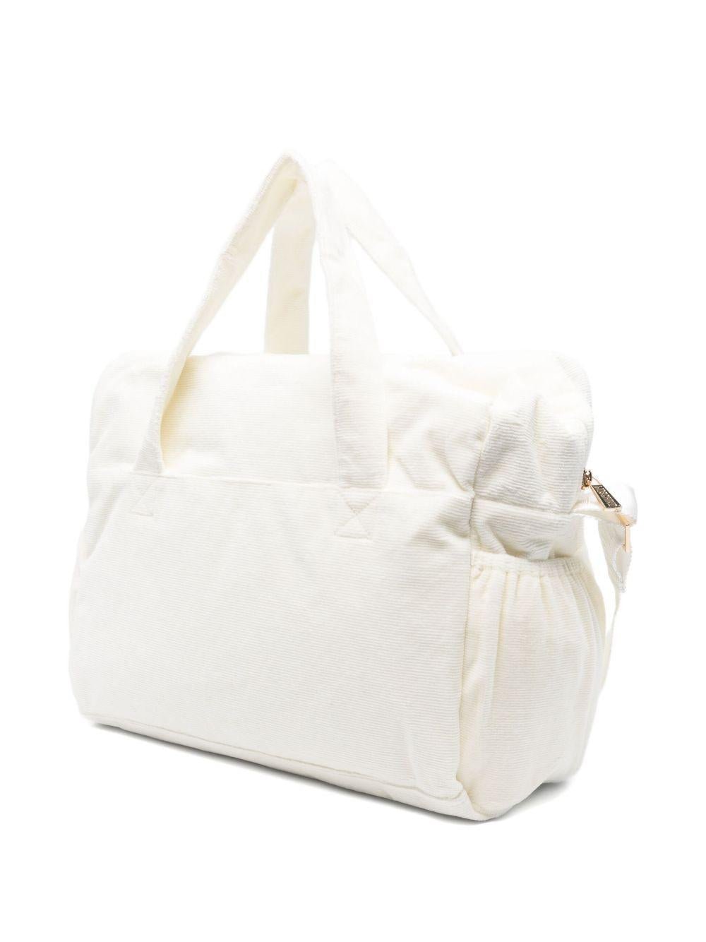 Borsa fasciatoio per neonati Moschino Kids bianco con stampa Teddy Bear - Rubino Kids