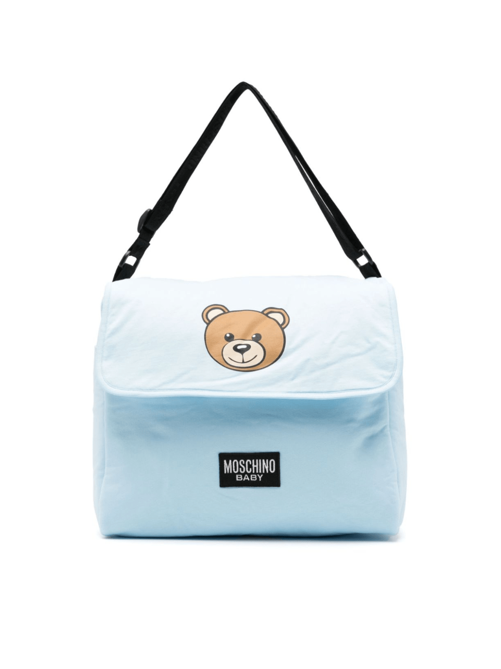Borsa fasciatoio per neonato Moschino Kids azzurra con stampa Teddy Bear - Rubino Kids