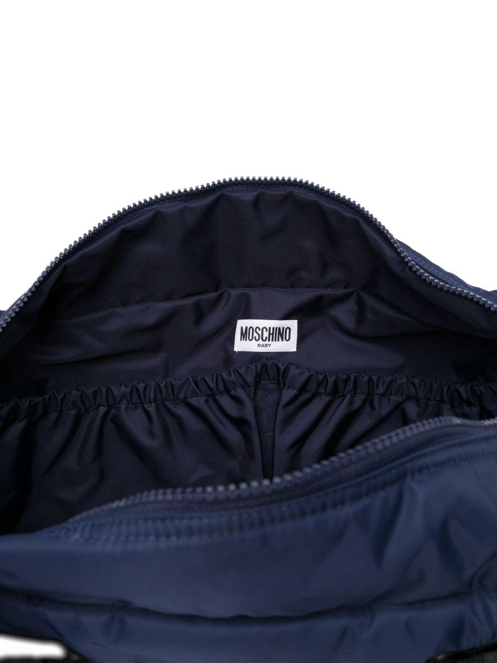 Borsa fasciatoio per neonato Moschino Kids blu con stampa Teddy Bear - Rubino Kids