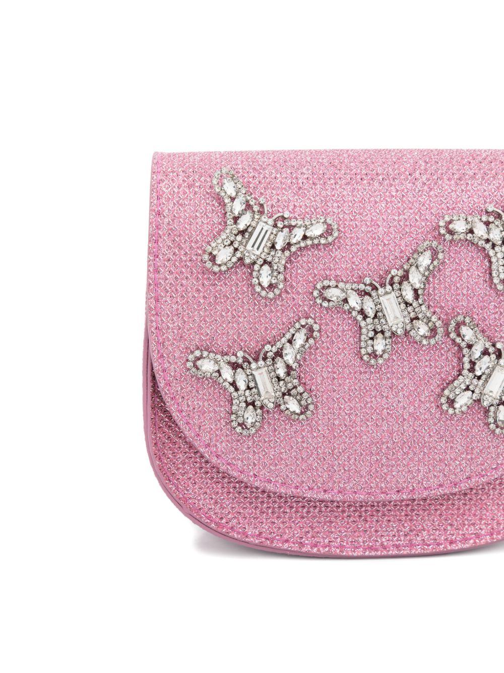 Borsa per bambina Aruna Seth rosa con applicazione farfalle - Rubino Kids