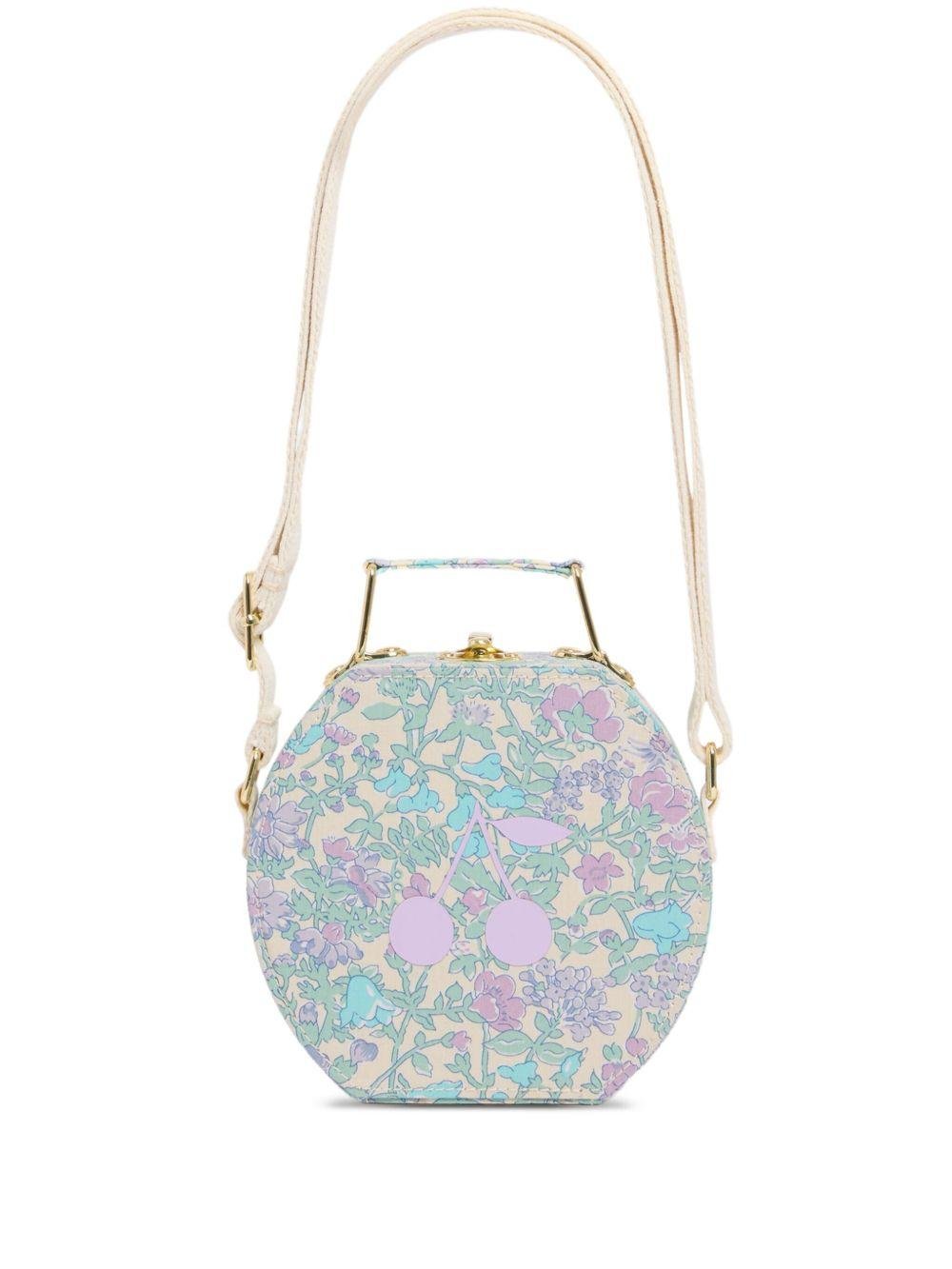 Borsa per bambina Bonpoint viola con stampa a fiori - Rubino Kids