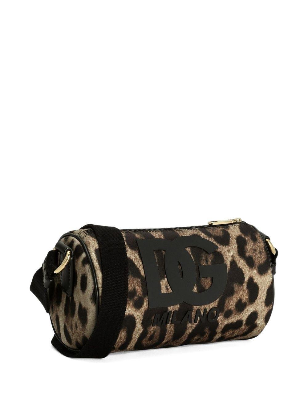 Borsa per bambina Dolce & Gabbana Kids animalier con stampa logo - Rubino Kids