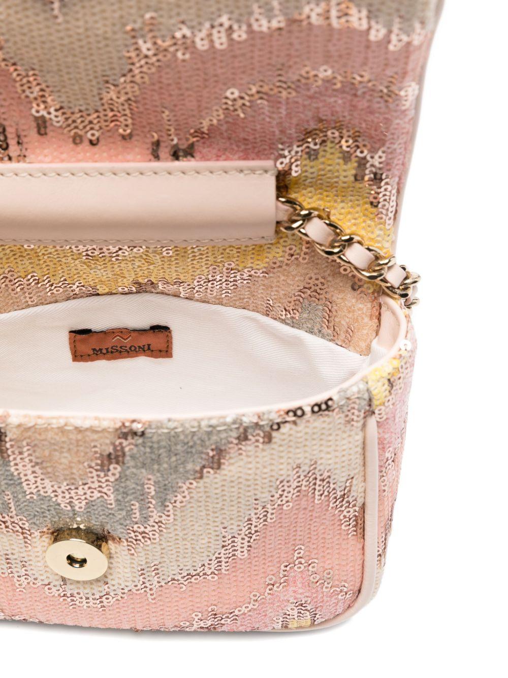 Borsa per bambina Missoni Kids rosa con paillettes e catena - Rubino Kids
