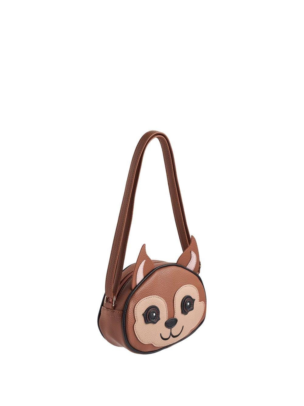Borsa per bambina Molo Squirrel marrone con tracolla singola - Rubino Kids