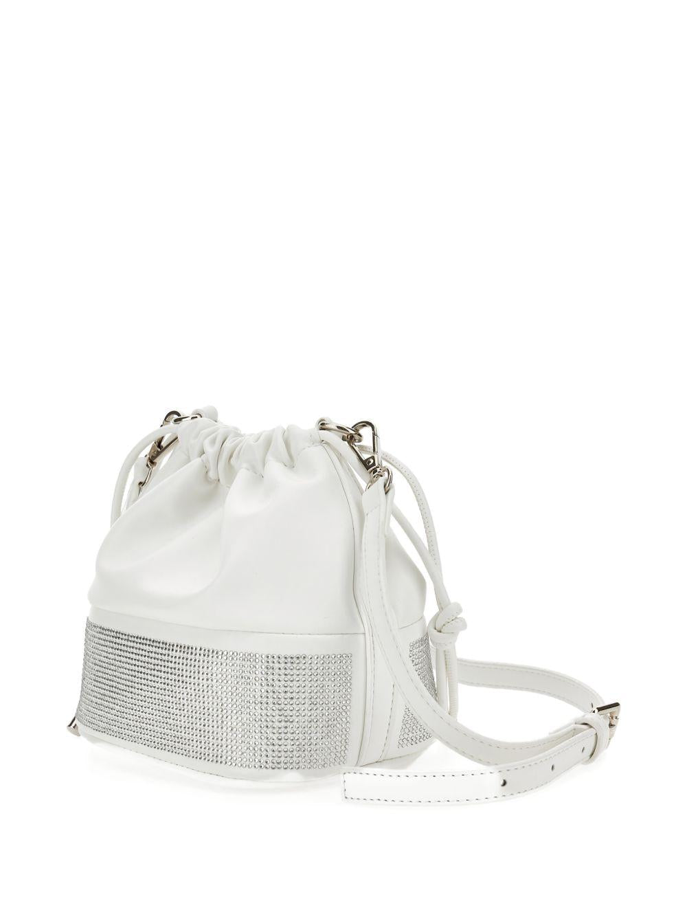 Borsa per bambina Monnalisa bianca con decorazione a strass - Rubino Kids