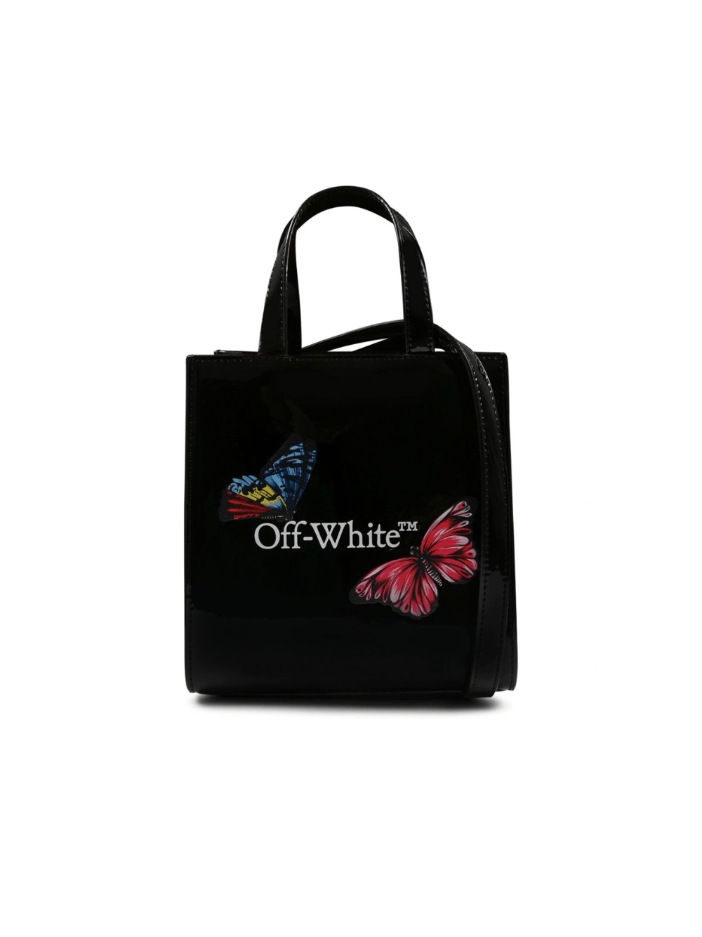 Borsa per bambina Off - White Kids Butterfly Bookish nero con stampa con logo sul davanti - Rubino Kids