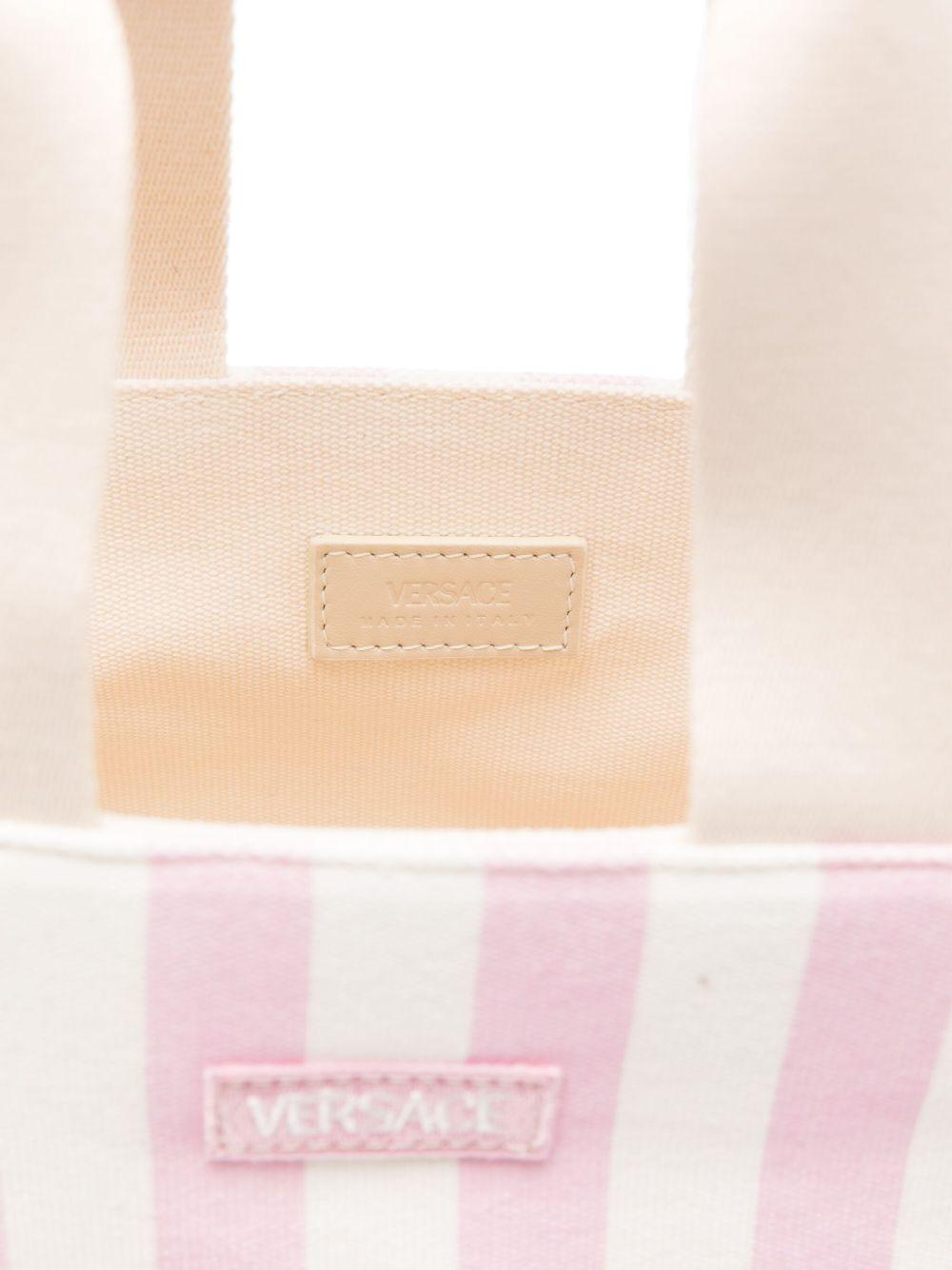 Borsa per bambina Versace Kids bianco con righe verticali - Rubino Kids