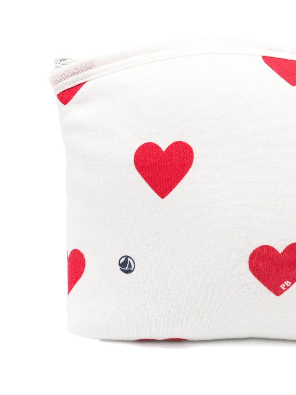 Borsa per neonati Petit Bateau bianca con motivo a cuore - Rubino Kids