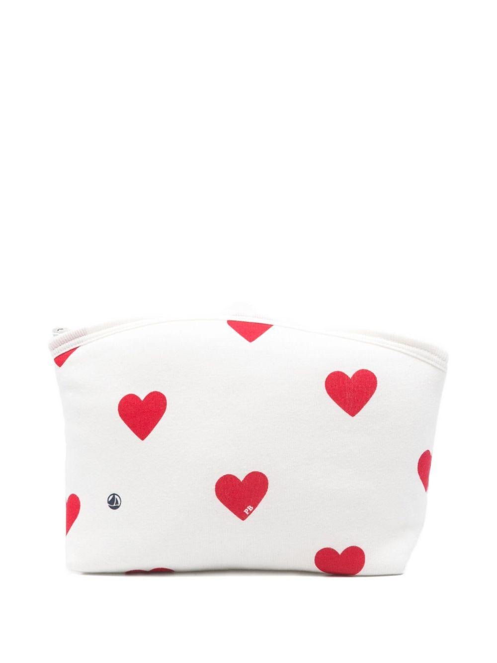 Borsa per neonati Petit Bateau bianca con motivo a cuore - Rubino Kids