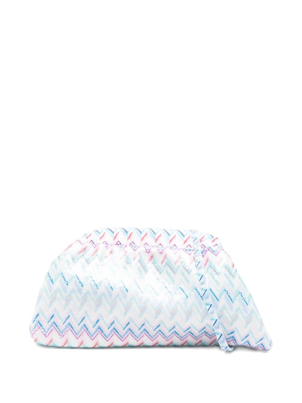 Borsa pert bambina Missoni Kids multicolore con motivo a zig zag - Rubino Kids