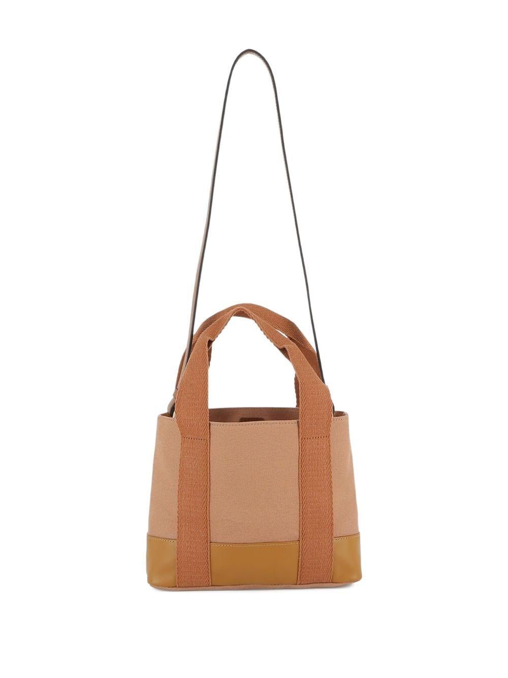 Borsa tote per bambina Chloé Kids beige in tela con logo 2020 - Rubino Kids