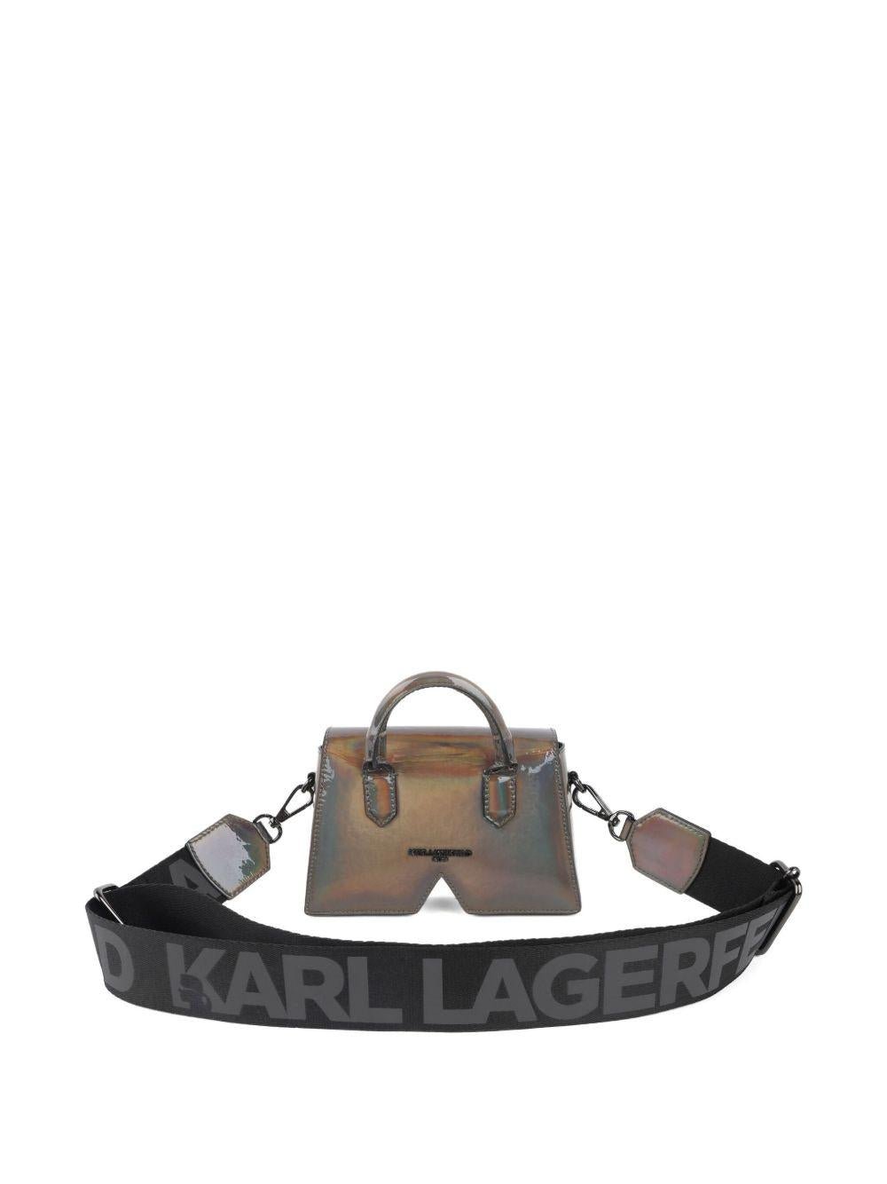 Borsa tote per bambina Karl Lagerfeld Kids nero iridescente - Rubino Kids