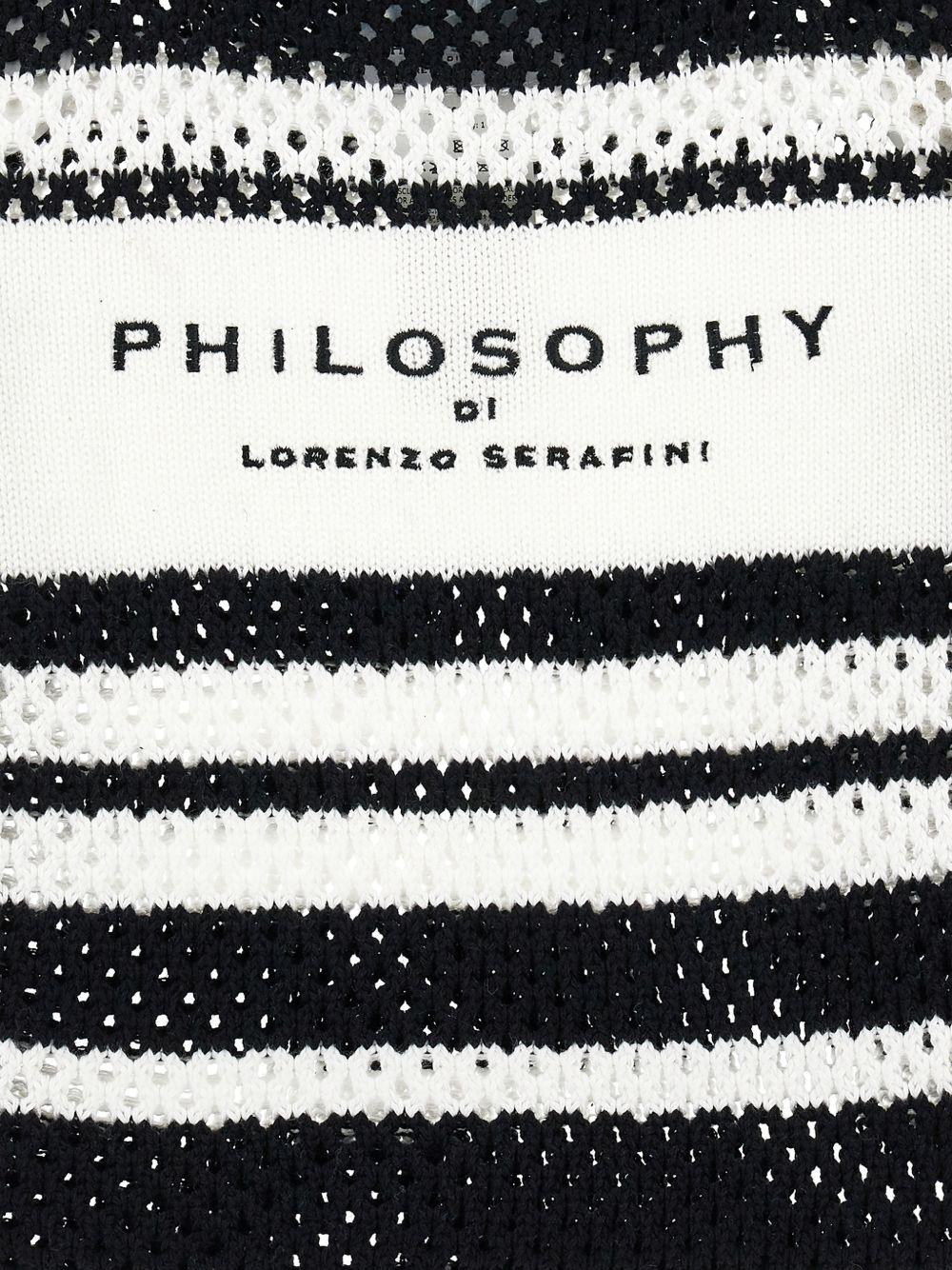 Borsa tote per bambina Philosophy di Lorenzo Serafini Kids nera con logo sul davanti - Rubino Kids