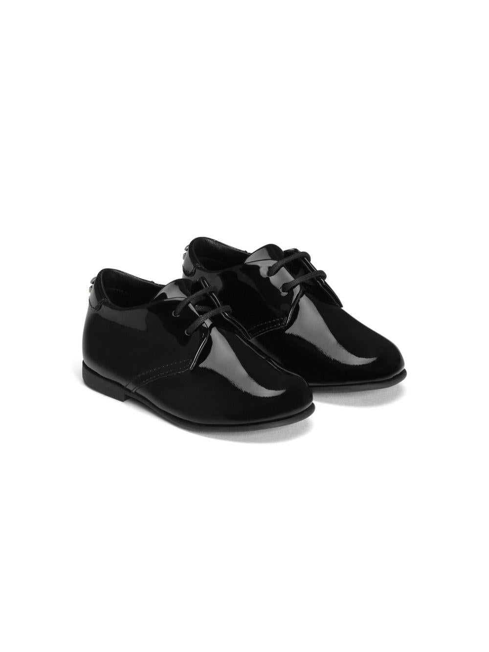 Brogues verniciate per bambino Dolce & Gabbana Kids nero con finitura lucida - Rubino Kids