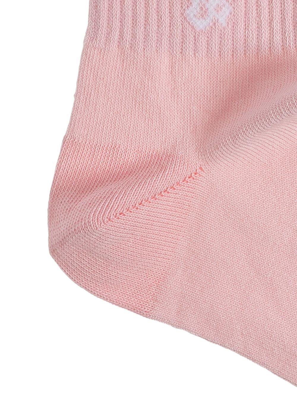 Calzini per bambina Palm Angels Kids rosa con dettaglio logo - Rubino Kids
