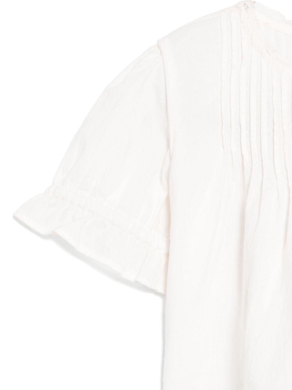 Camicetta per neonata Bonpoint bianco con colletto in pizzo - Rubino Kids