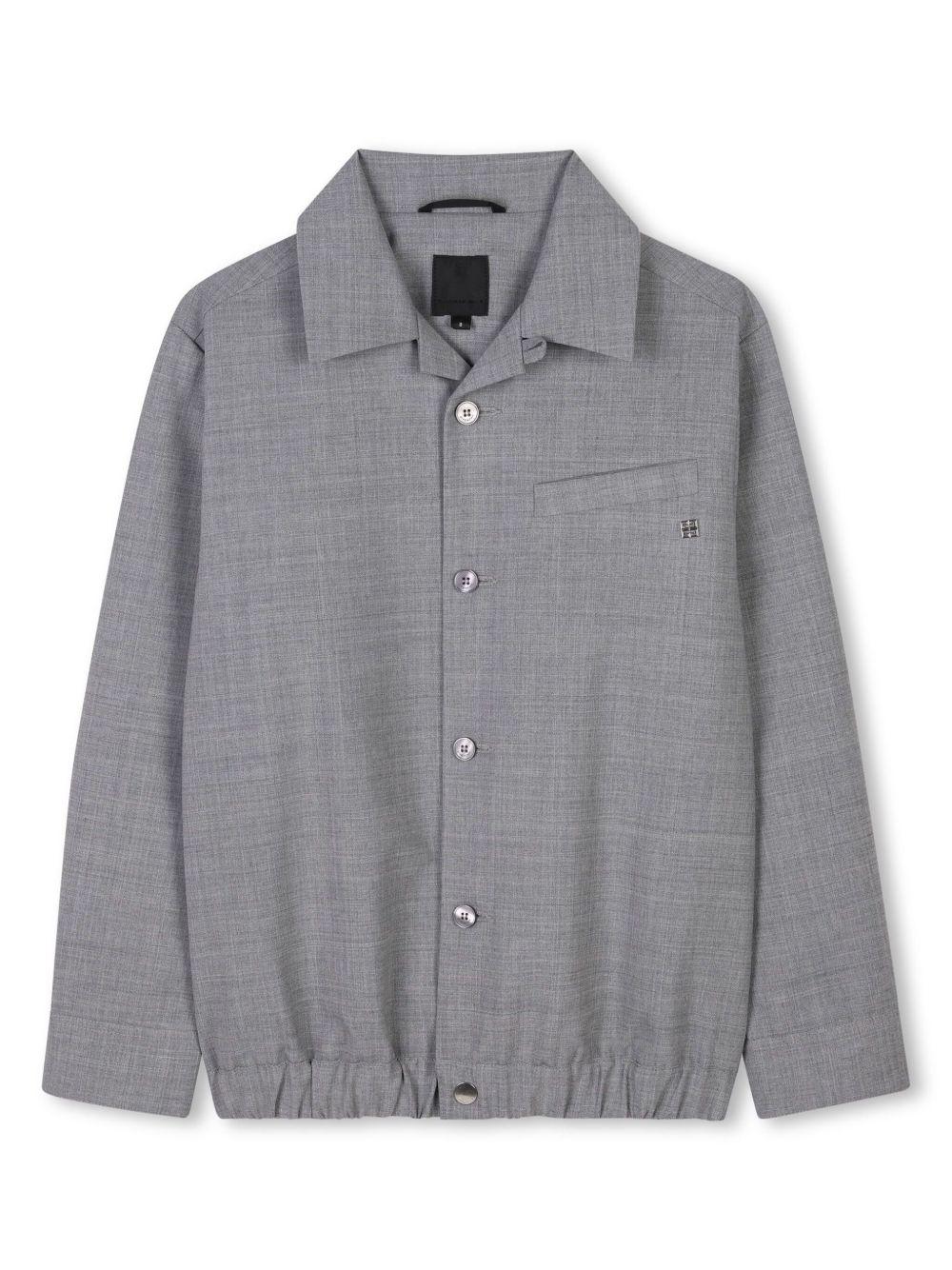 Camicia 4G per bambino Givenchy Kids grigio con colletto classico - Rubino Kids