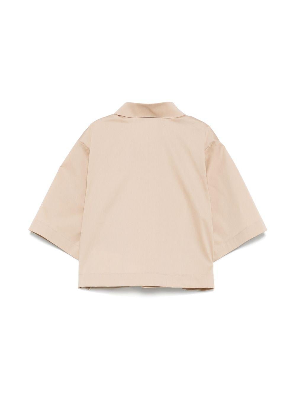 Camicia con ricamo per bambina MSGM Kids rosa con colletto a punta - Rubino Kids
