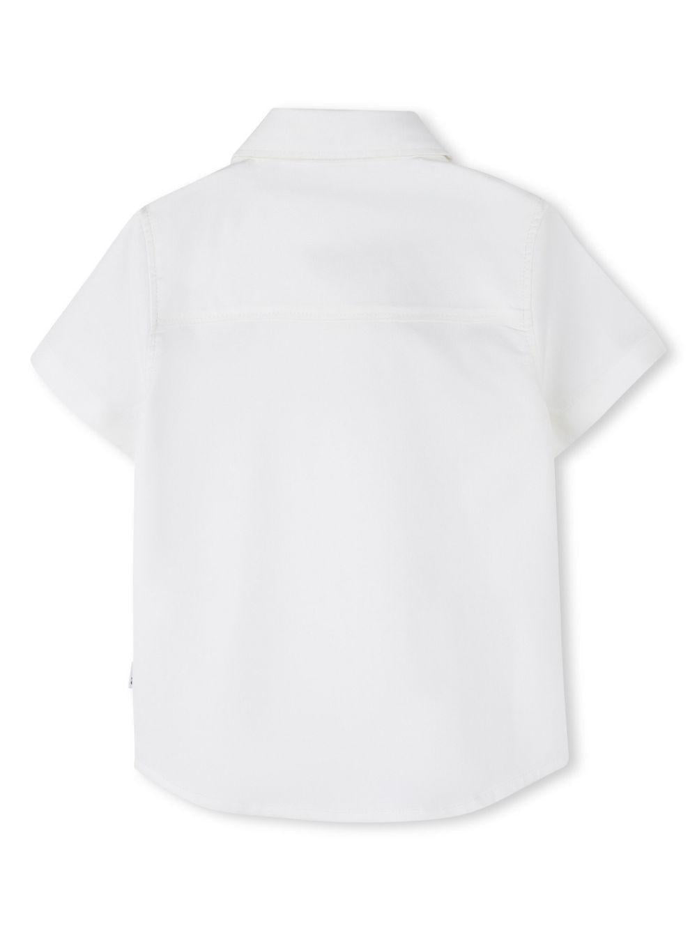 Camicia con ricamo per neonato BOSS Kidswear bianco con colletto classico - Rubino Kids