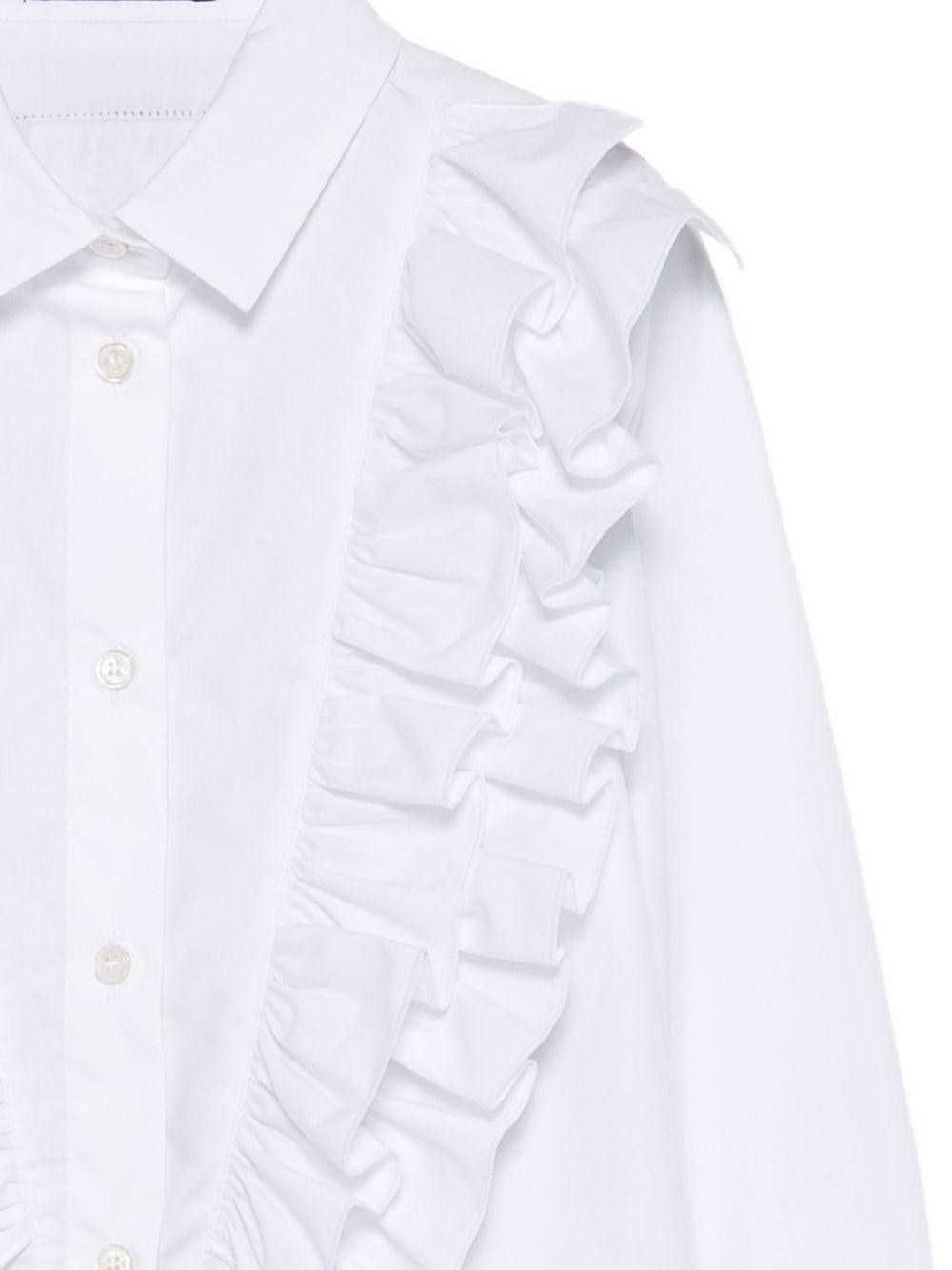 Camicia per bambina Balmain Kids bianca con colletto classico - Rubino Kids