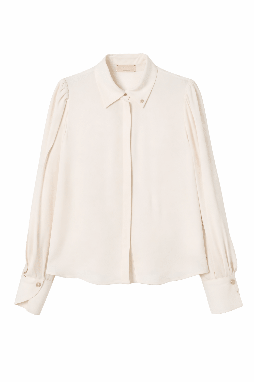 Camicia per bambina Elisabetta Franchi La Mia Bambina beige con colletto classico - Rubino Kids