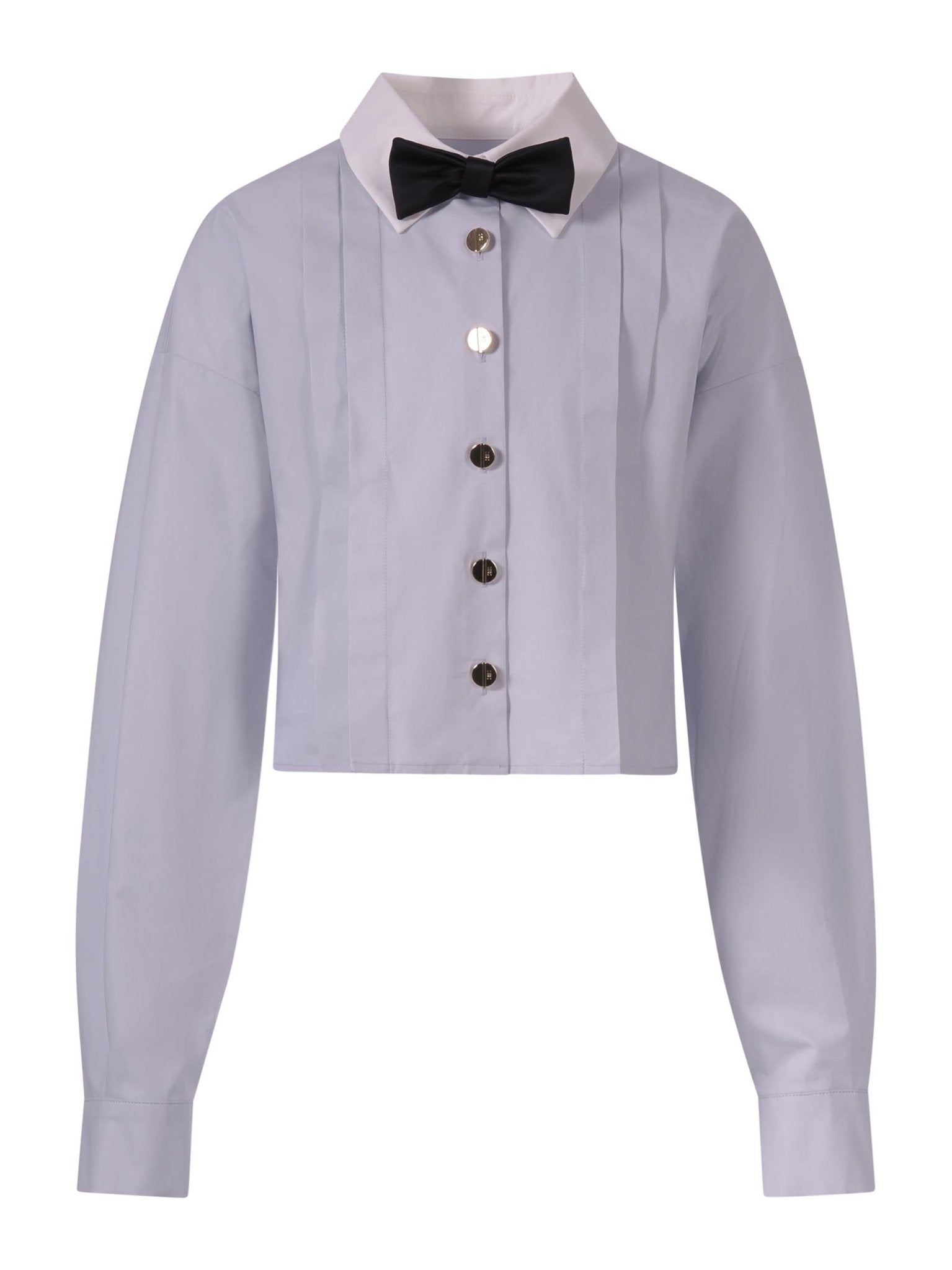 Camicia per bambina Elisabetta Franchi La Mia Bambina bianca con design crop - Rubino Kids