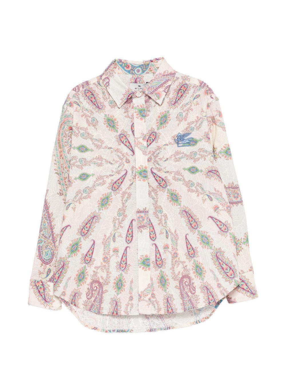 Camicia per bambina Etro kids multicolore con motivo a paisley - Rubino Kids