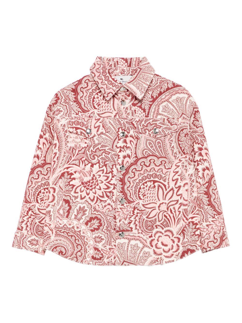Camicia per bambina ETRO KIDS rosa con stampa paisley - Rubino Kids