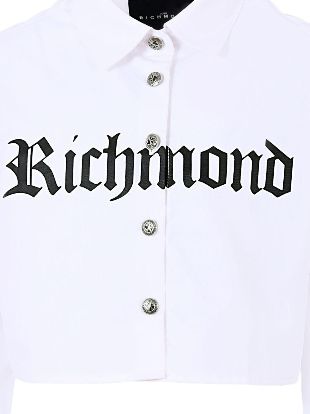 Camicia per bambina John Richmond Junior bianco con stampa - Rubino Kids