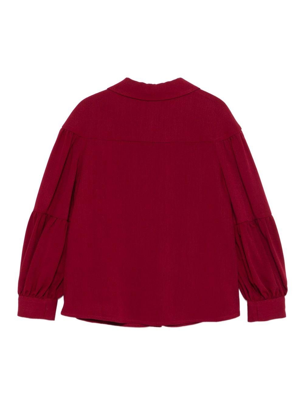 Camicia per bambina Mi Mi Sol rosso colletto stile polo - Rubino Kids