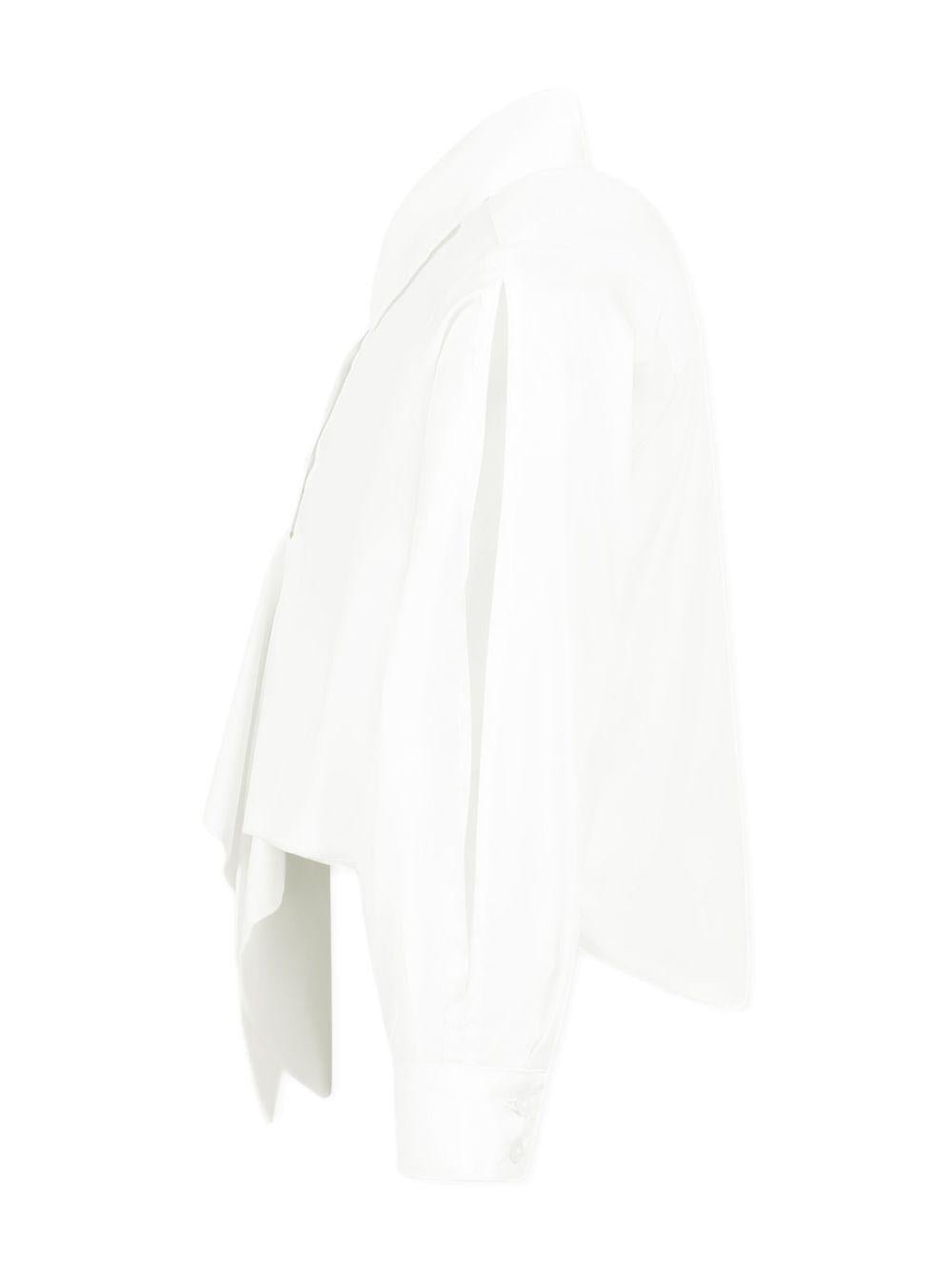 Camicia per bambina MSGM Kids bianco con ruches - Rubino Kids