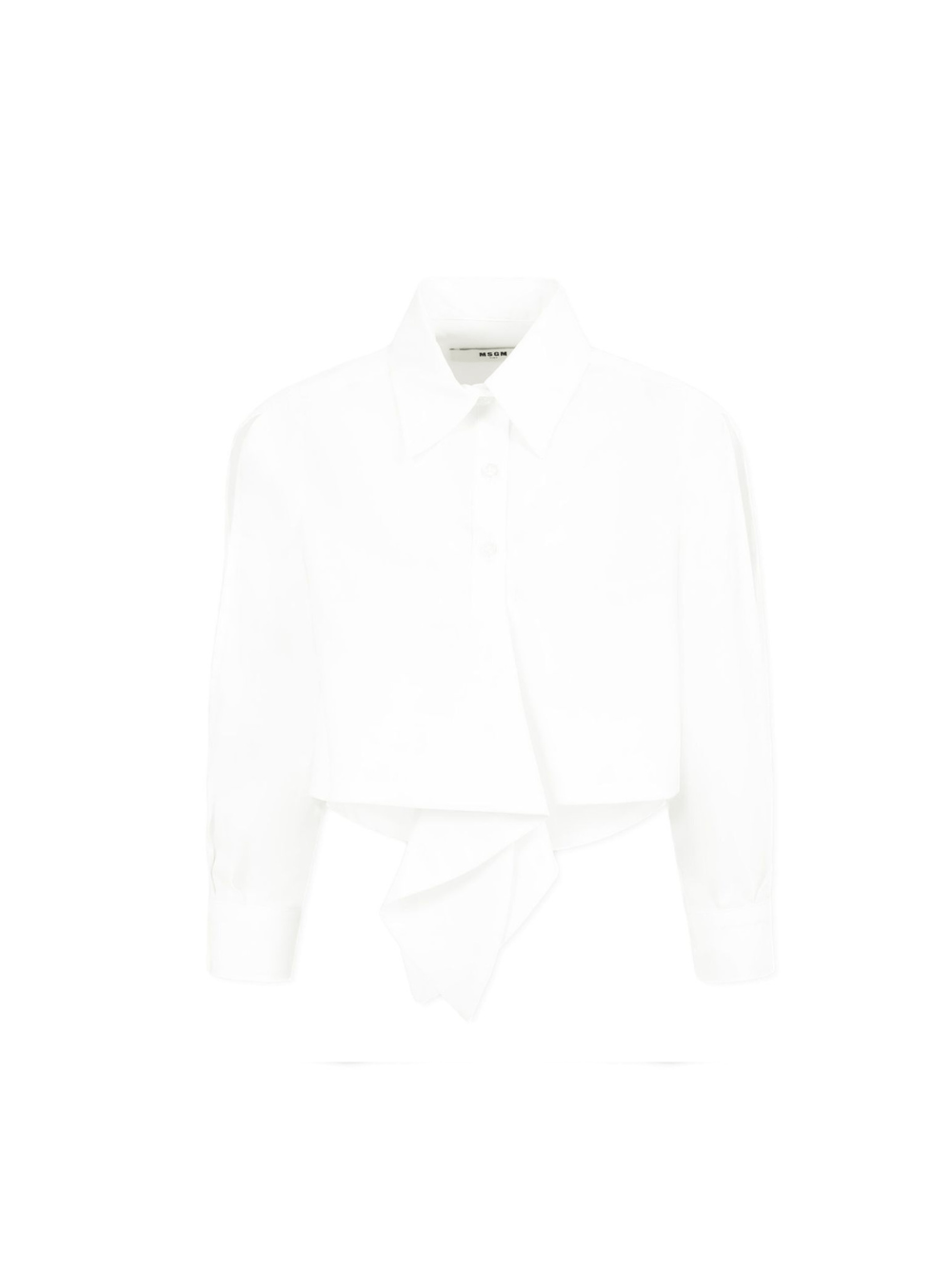 Camicia per bambina MSGM Kids bianco con ruches - Rubino Kids