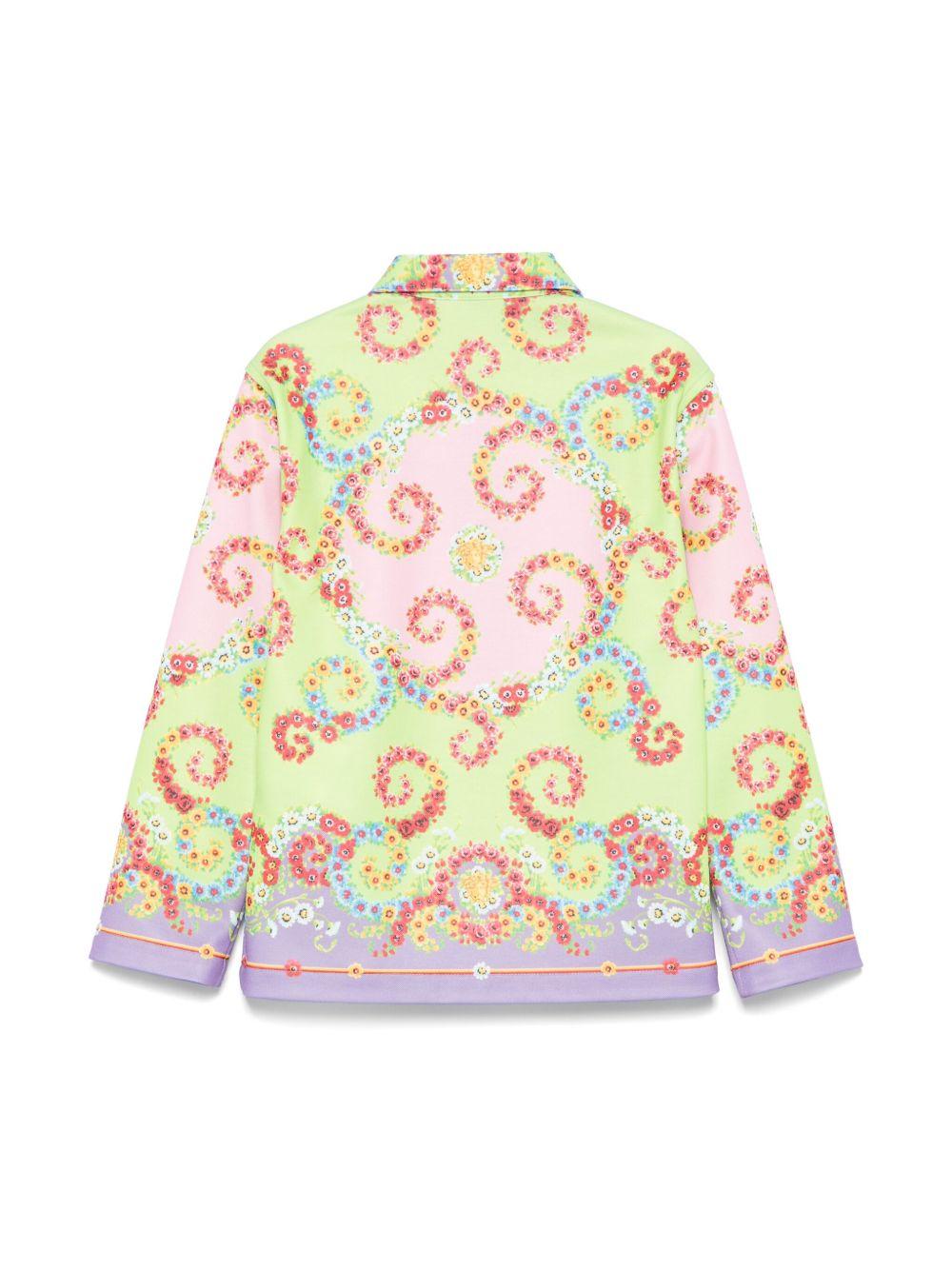Camicia per bambina Versace Kids multicolore con testa di Medusa - Rubino Kids