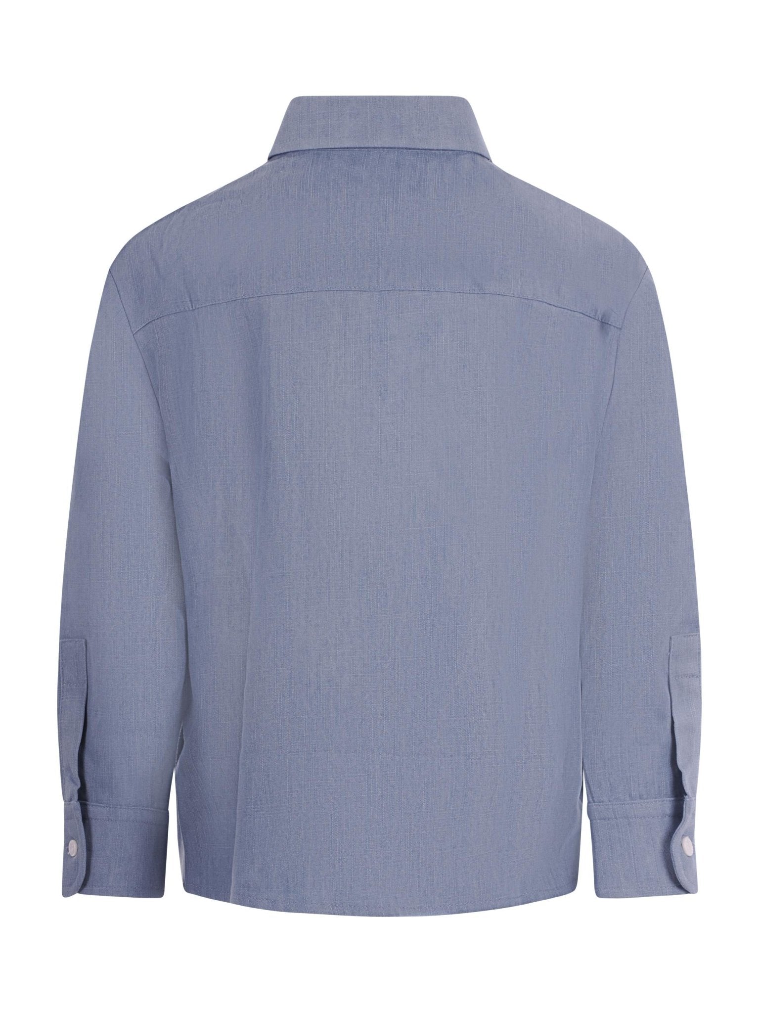 Camicia per bambino Balmain Kids denim con logo sul davanti - Rubino Kids