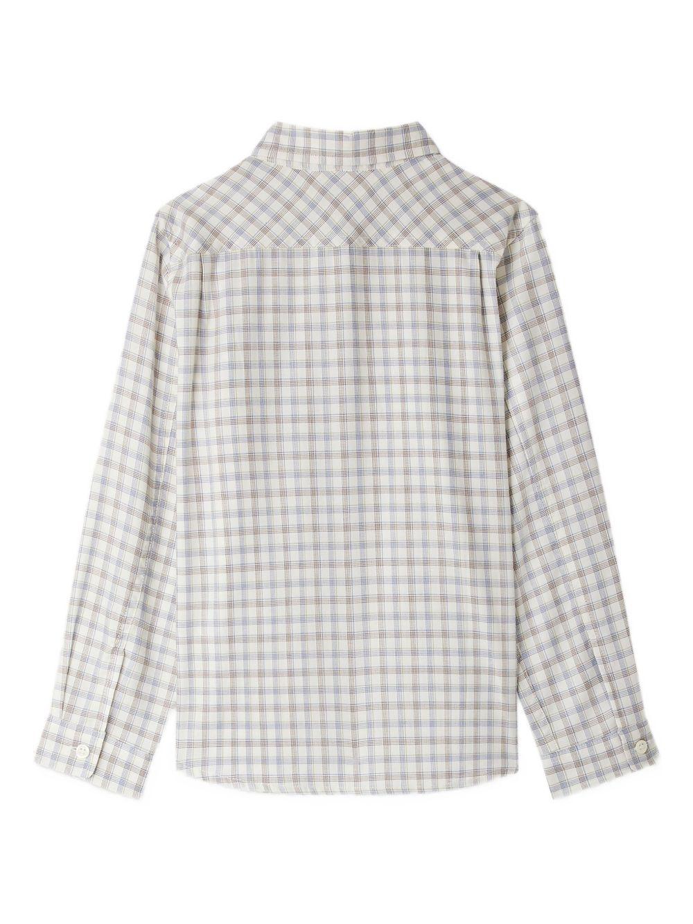 Camicia per bambino Bonpoint bianco con motivo a quadri - Rubino Kids