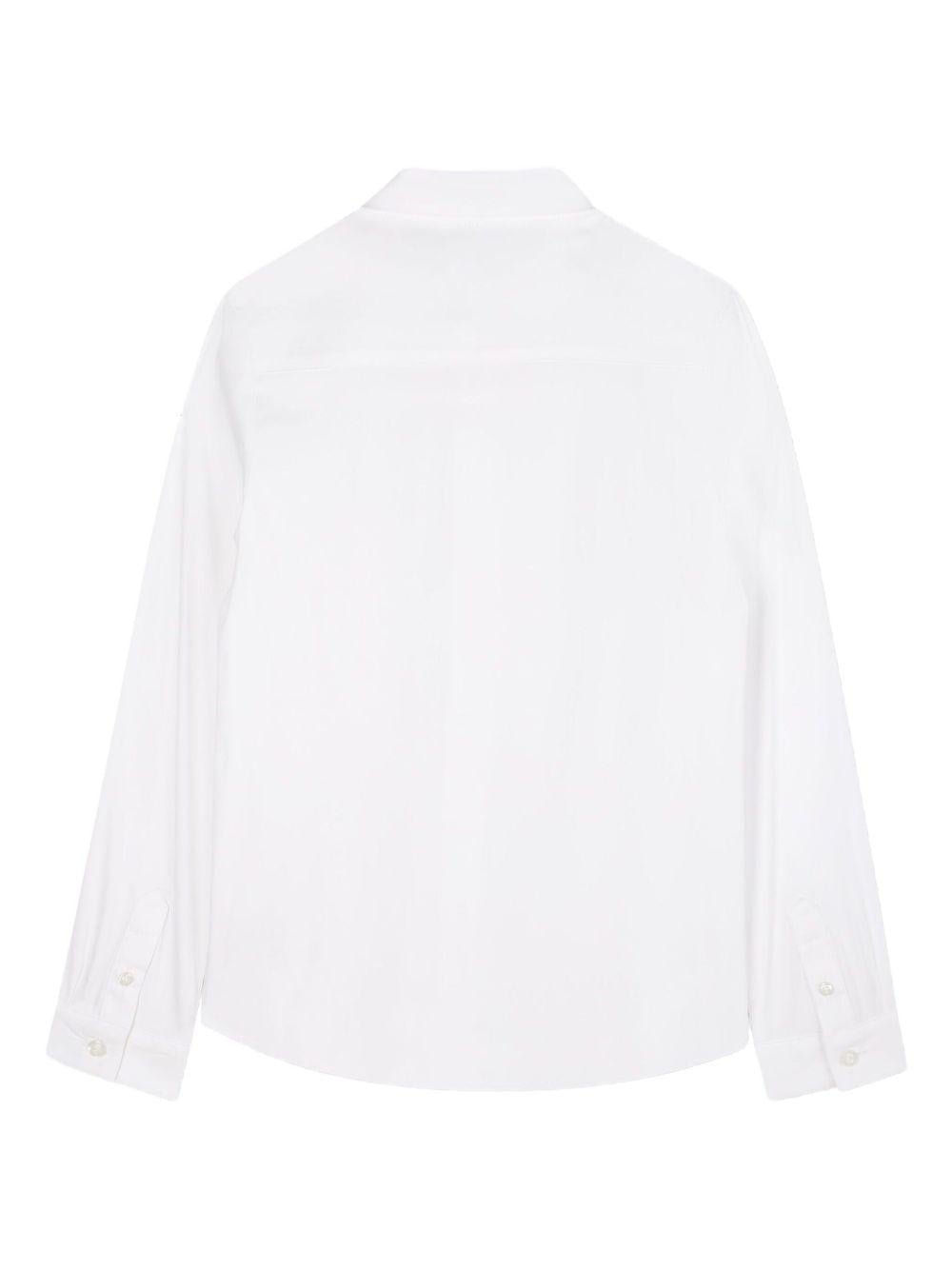 Camicia per bambino BOSS Kids bianca con chiusura con zip - Rubino Kids