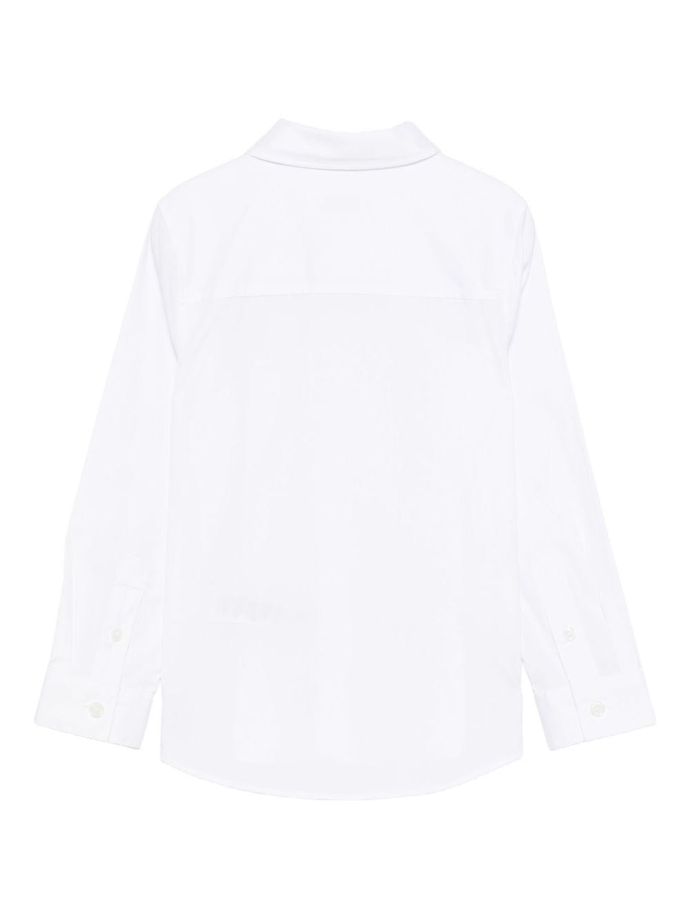 Camicia per bambino Burberry Kids bianca con logo - Rubino Kids