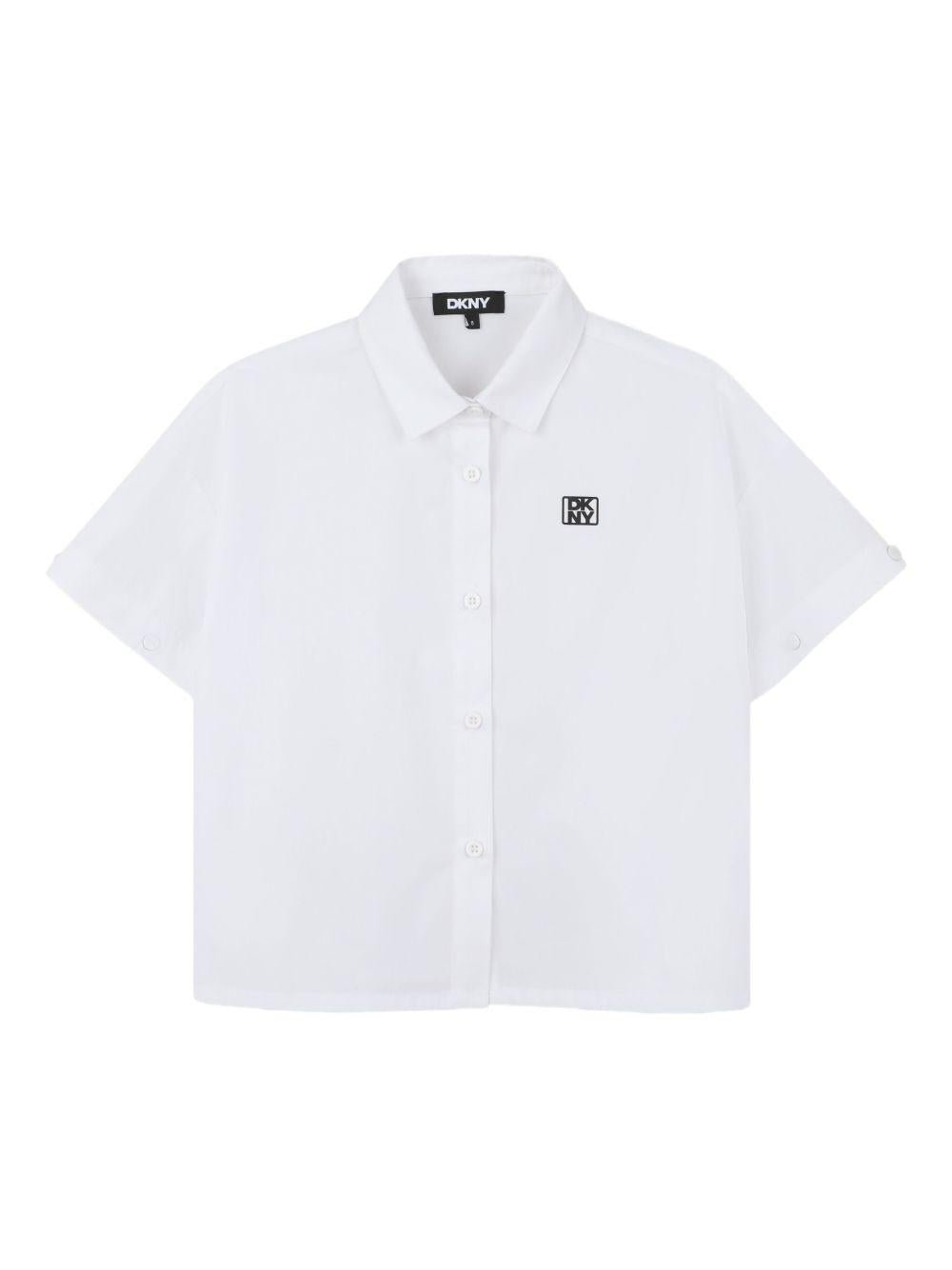 Camicia per bambino Dkny Kids bianca con maniche rimovibili - Rubino Kids