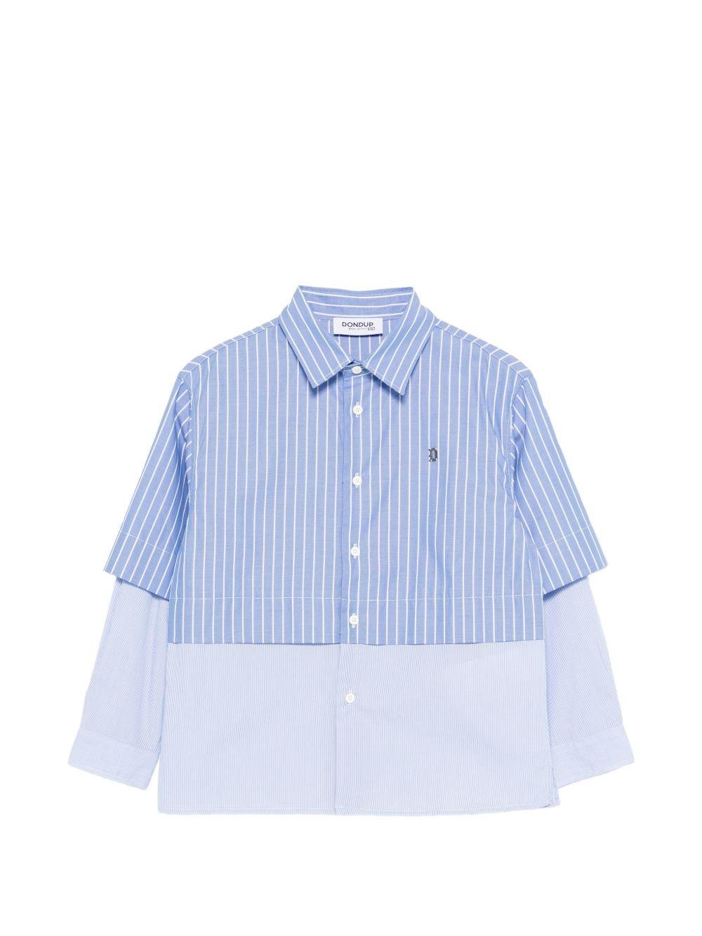 Camicia per bambino DONDUP Kids azzurra con design a righe - Rubino Kids