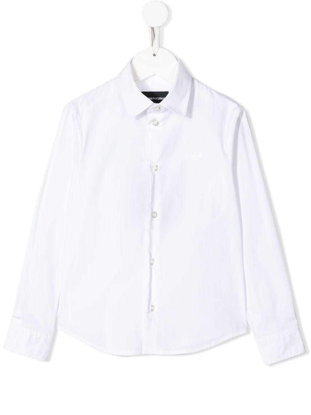 Camicia per bambino Emporio Armani Kids bianca con colletto a punta - Rubino Kids