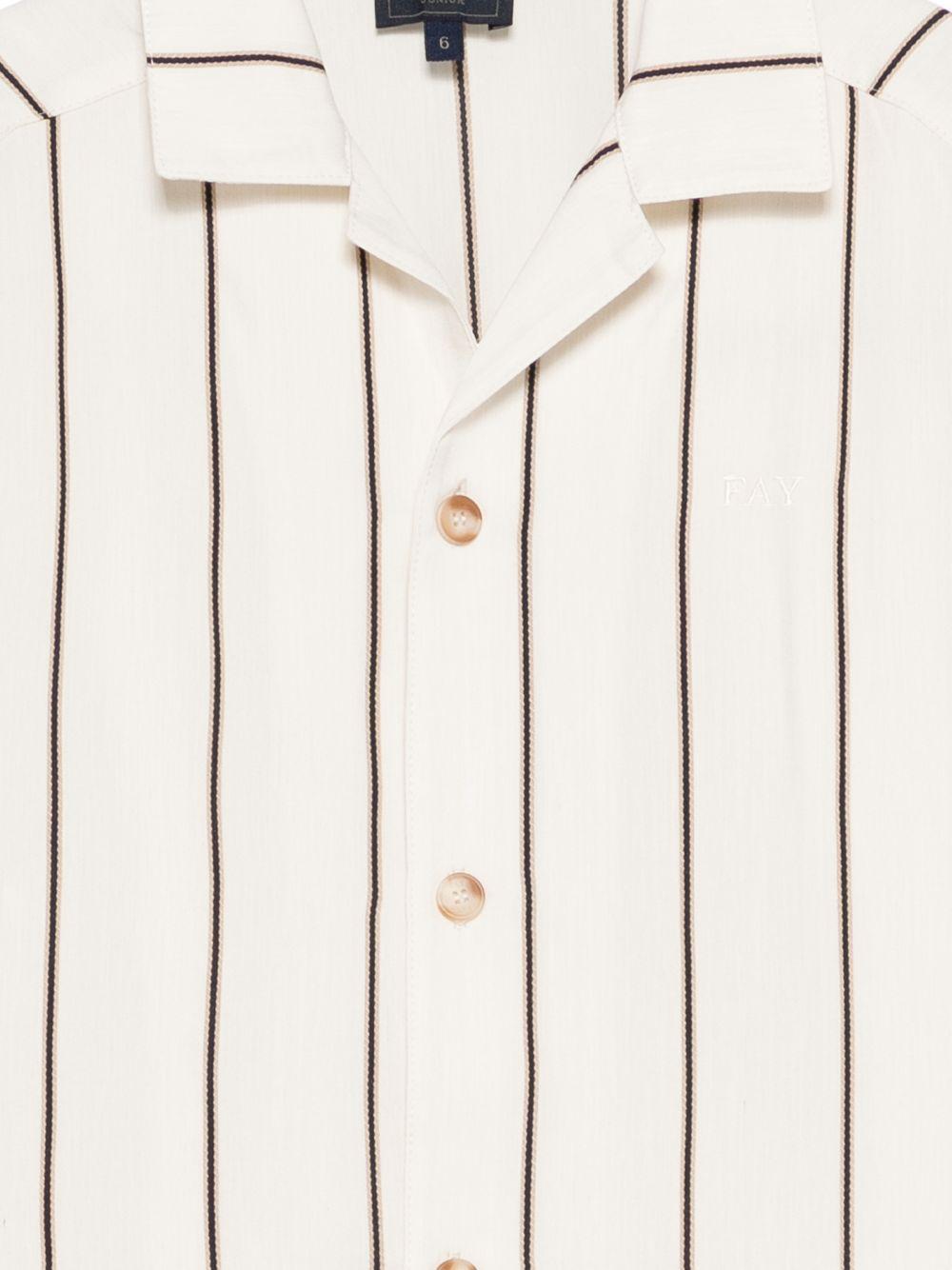 Camicia per bambino Fay Kids beige con design a righe - Rubino Kids