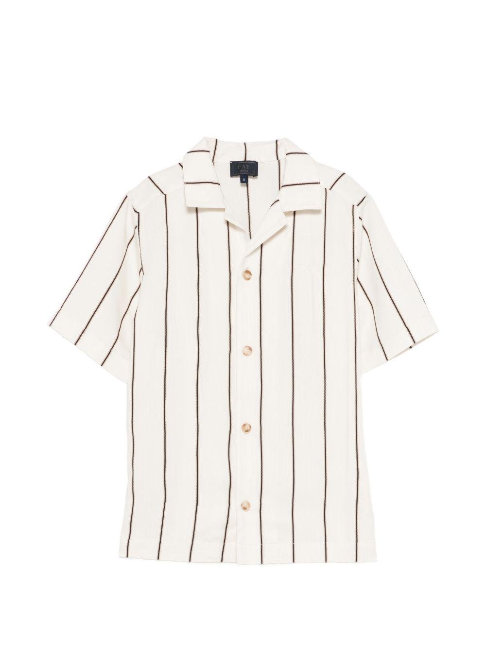 Camicia per bambino Fay Kids beige con design a righe - Rubino Kids