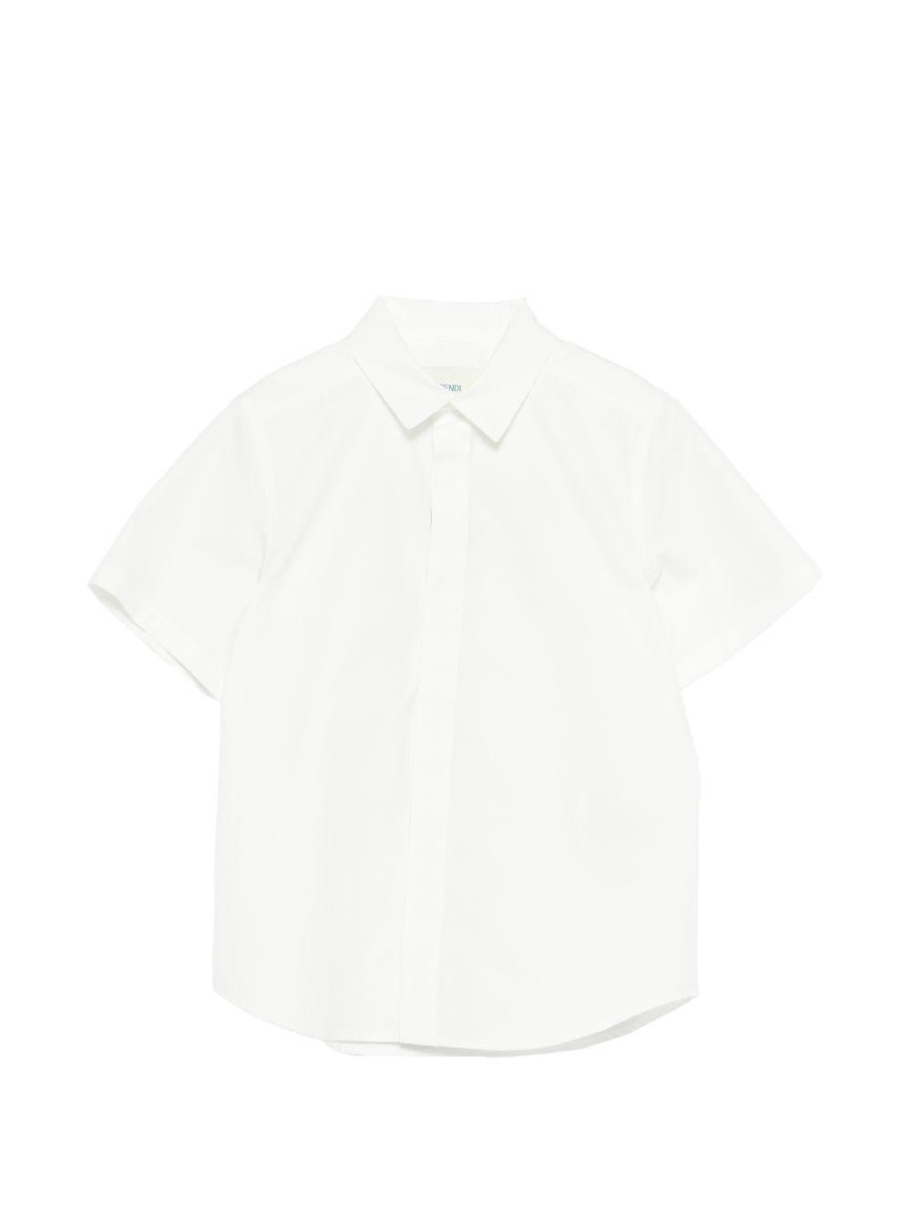 Camicia per bambino Fendi Kids bianca a maniche corte - Rubino Kids