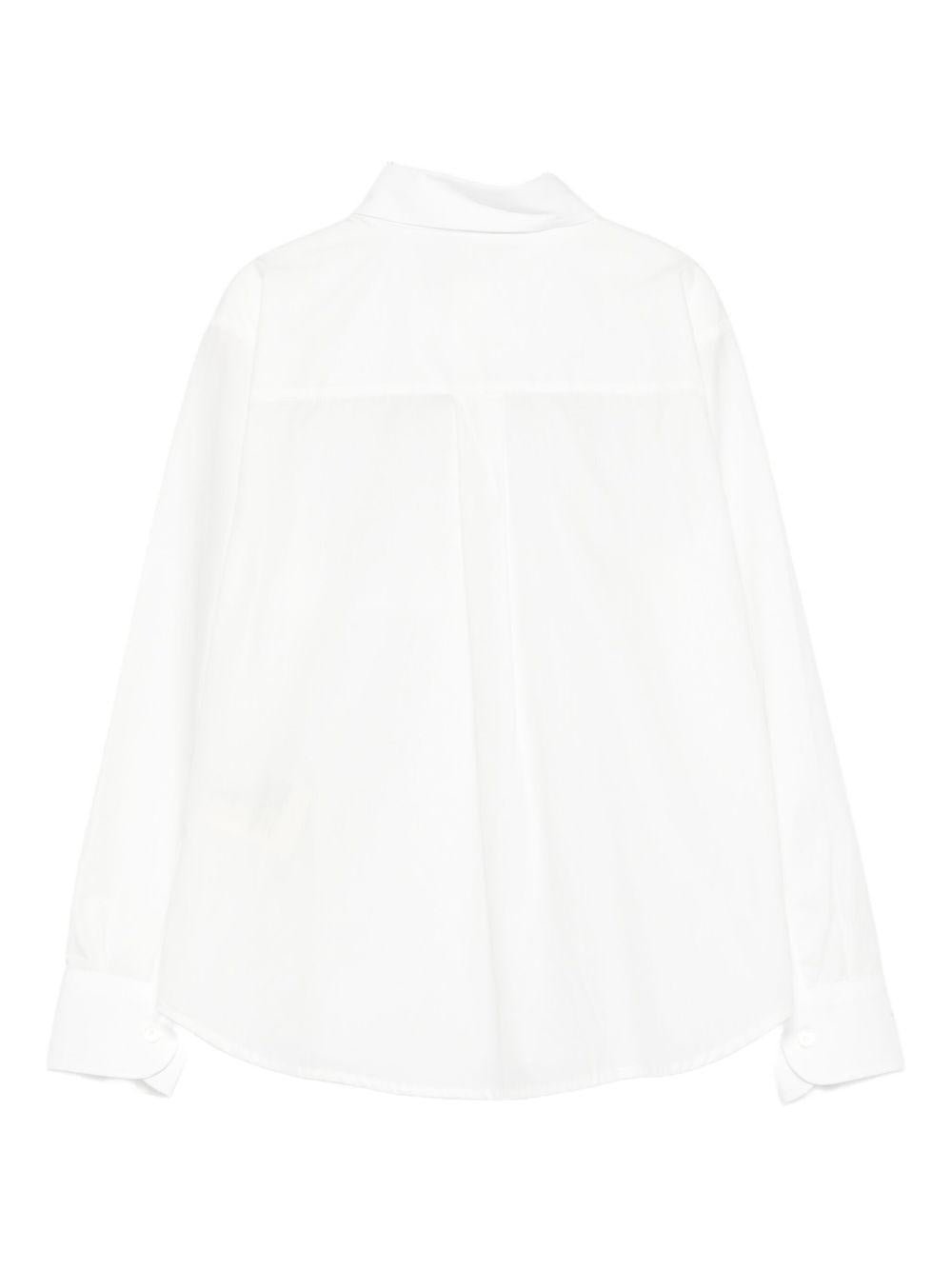 Camicia per bambino Fendi Kids bianca con scudo ricamato - Rubino Kids