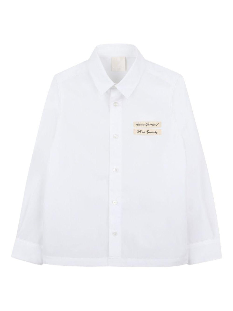 Givenchy Kids white shirt with GIVENCHY KIDS embroidery Offer Price