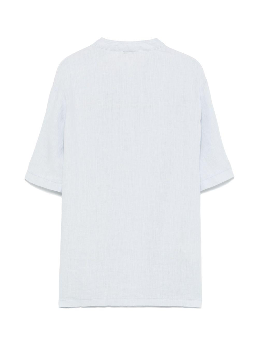 Camicia per bambino Il Gufo azzurro in lino - Rubino Kids