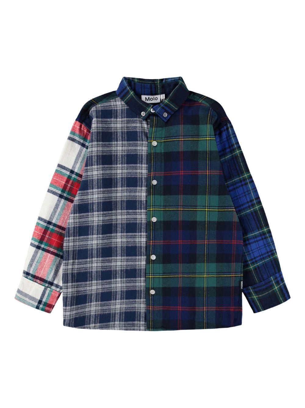 Camicia per bambino Molo blu con design patchwork - Rubino Kids