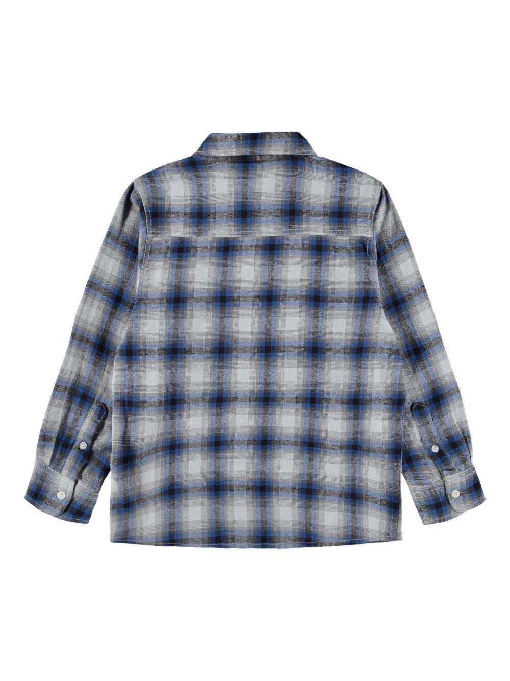 Camicia per bambino Molo blu con motivo a quadri - Rubino Kids